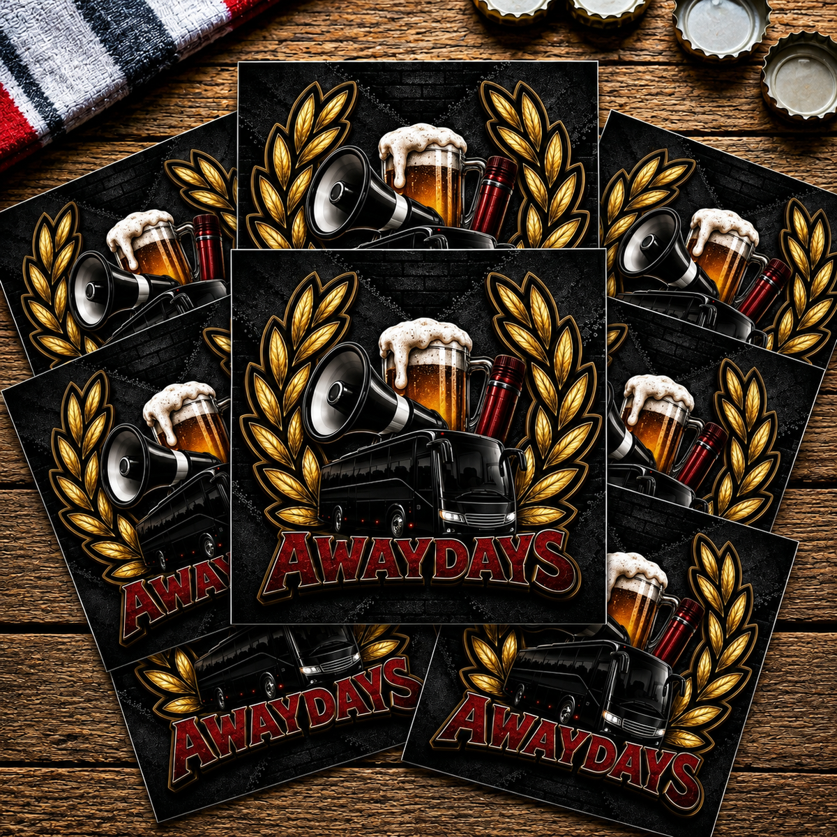 Ultras Culture – Awaydays Stickers (7x7 cm) by Ultras Culture - Football Streetwear Merchandise