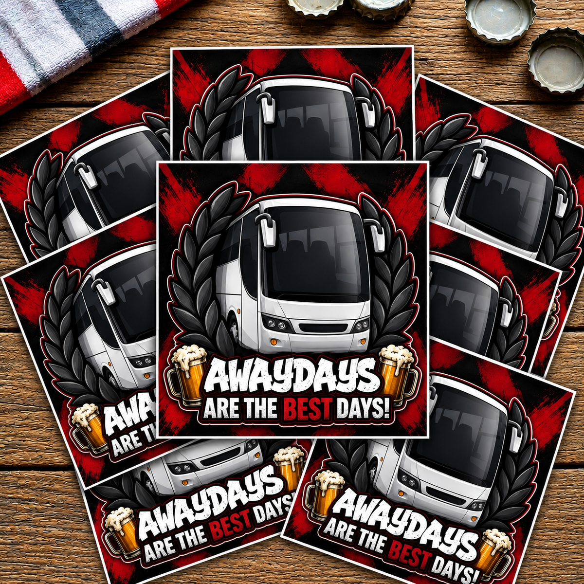 Ultras Culture – Awaydays are the best days Stickers (7x7 cm) by Ultras Culture - Football Streetwear Merchandise