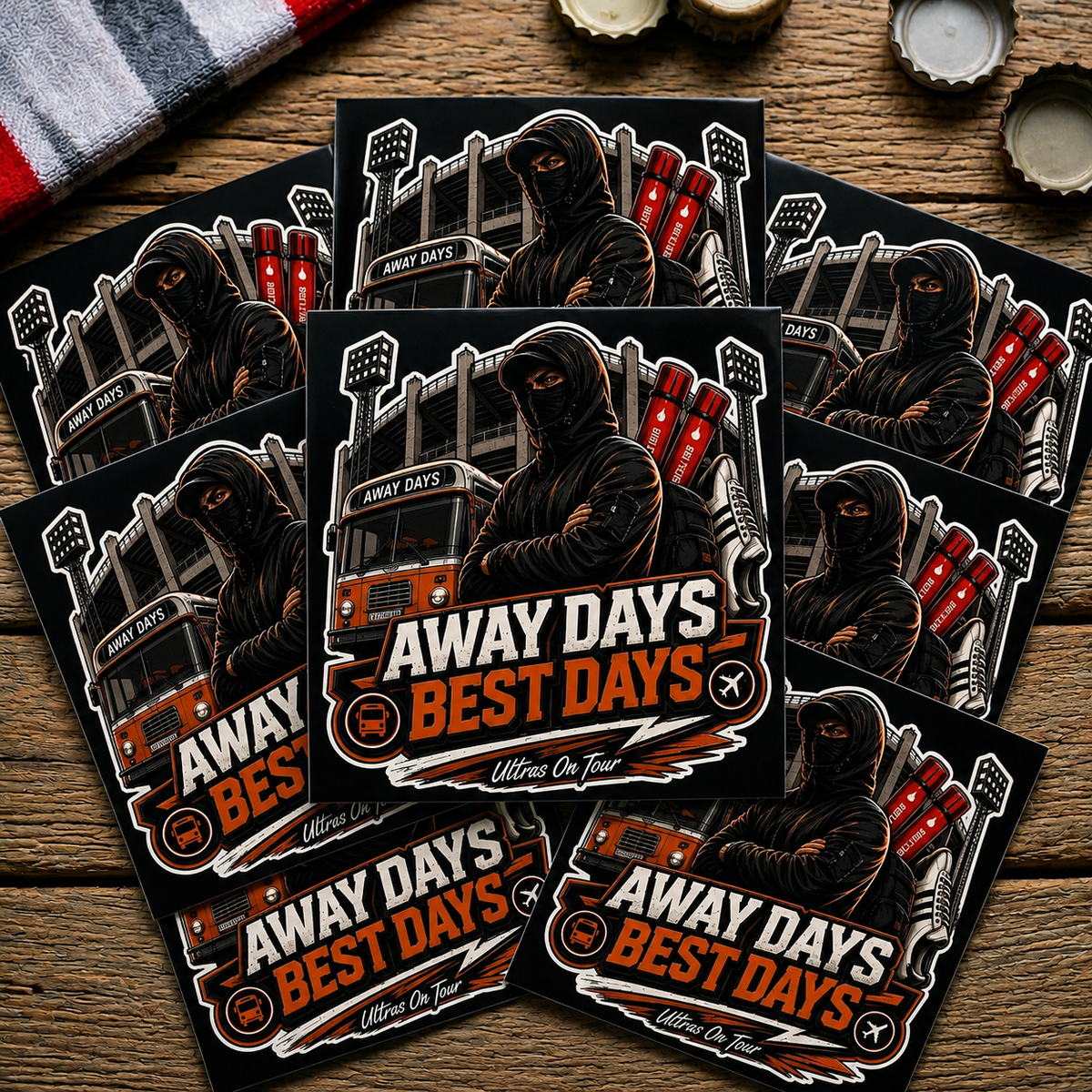 Ultras Culture – Awaydays Best Days Stickers (7x7 cm) by Ultras Culture - Football Streetwear Merchandise
