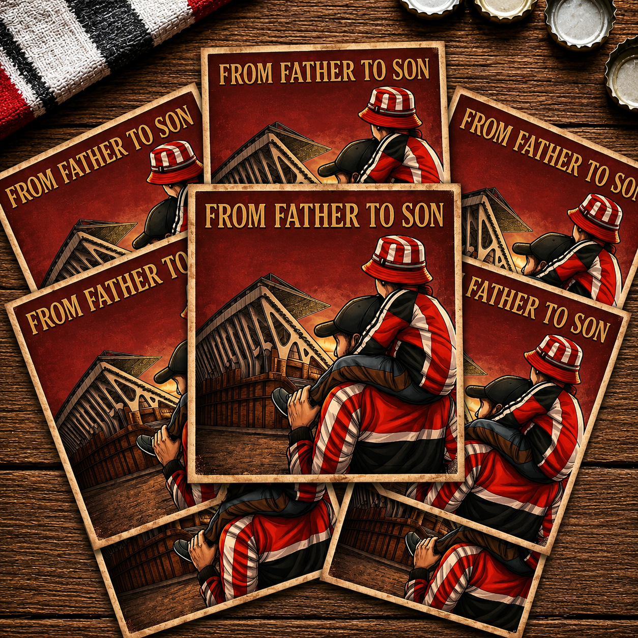 Ultras Culture – From Father to Son Stickers (7x7 cm) by Ultras Culture - Football Streetwear Merchandise