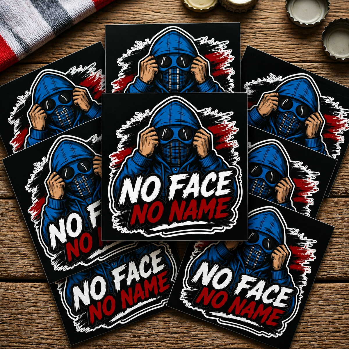 Ultras Culture – No Face No Name Stickers (7x7 cm) by Ultras Culture - Football Streetwear Merchandise