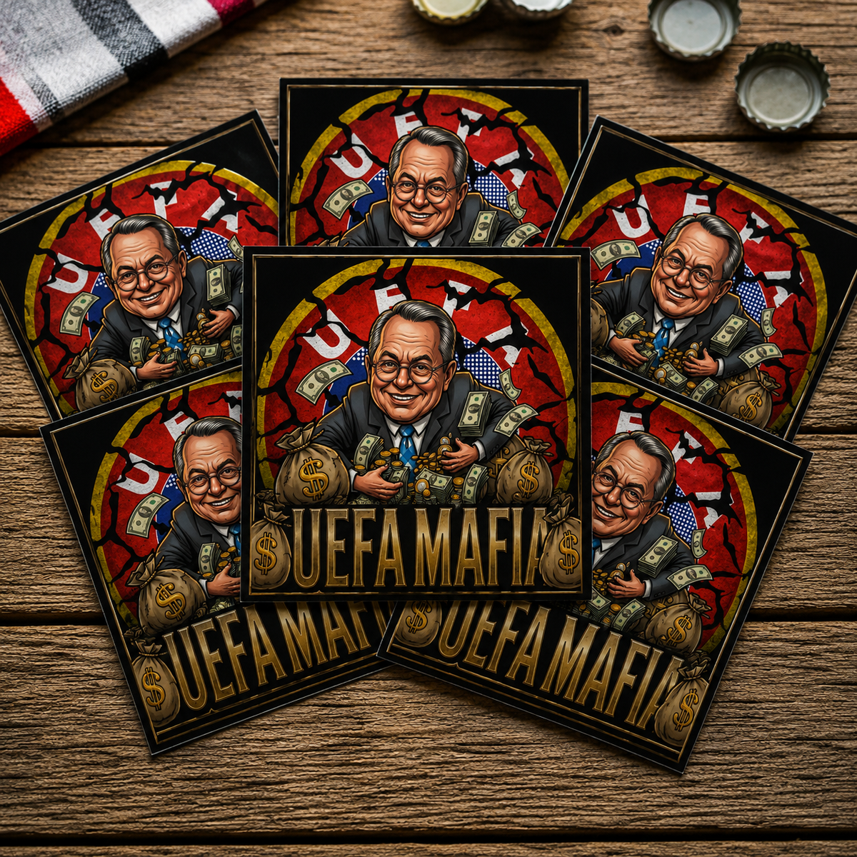 Ultras Culture – UEFA Mafia Stickers (7x7 cm) by Ultras Culture - Football Streetwear Merchandise