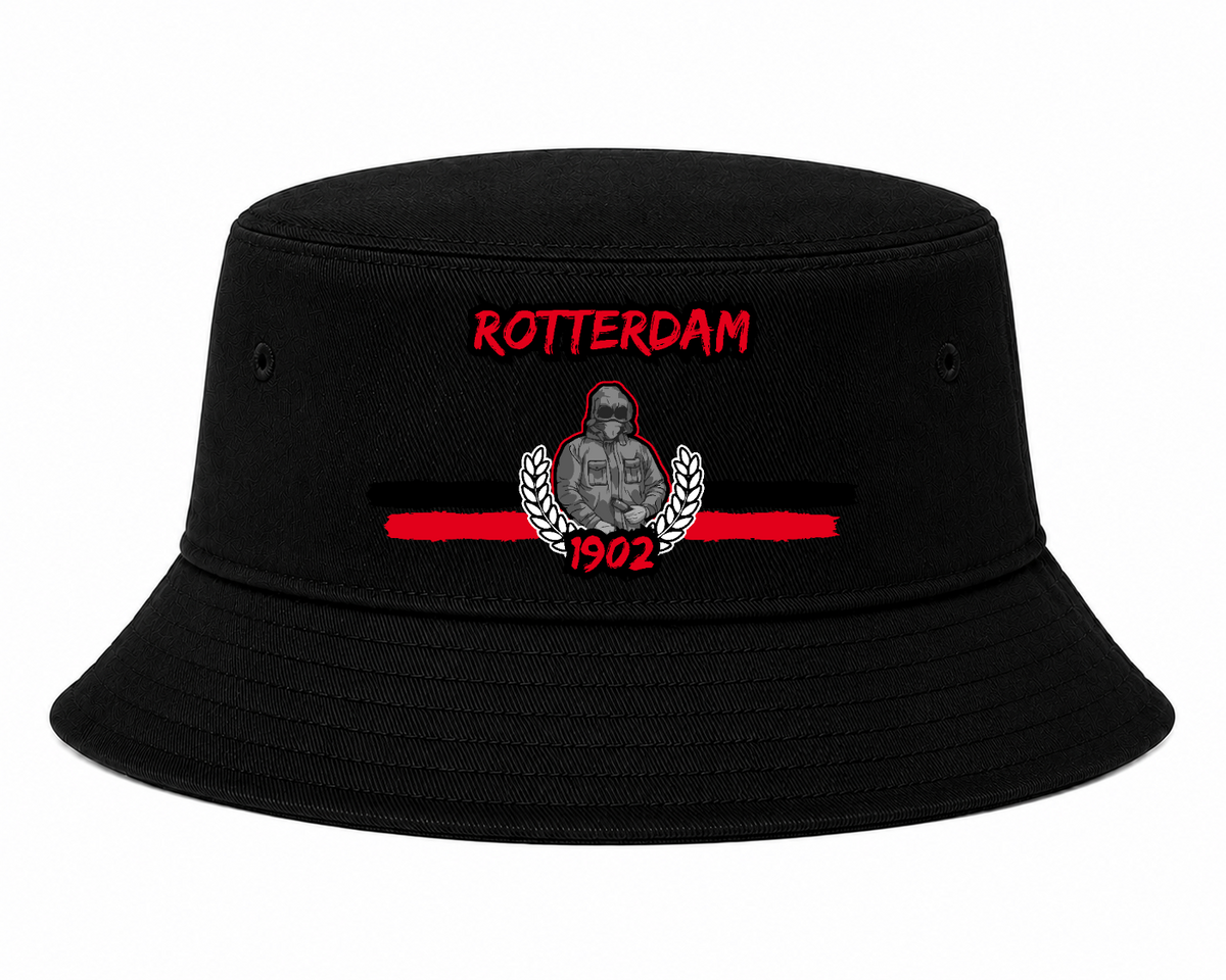 Ultras Culture Rotterdam 1902 PYRO Bucket Hat – Black Football Supporters Streetwear